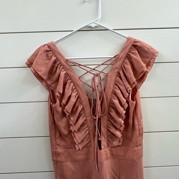 Ted Baker Pink Ruffled Tiered Maxi Gown - Picture 4 of 5